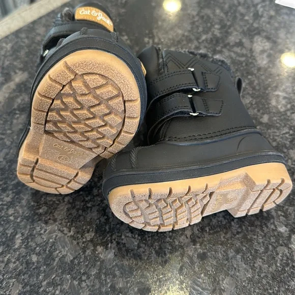 Cat & Jack Baby Boy Infant Winter Snow Boots Size 5 Black - Picture 5 of 5